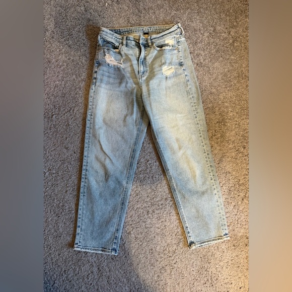 American Eagle Outfitters Denim - American Eagle Outfitters Light Blue Distressed Mom Jeans